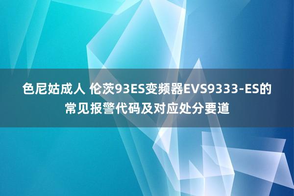 色尼姑成人 伦茨93ES变频器EVS9333-ES的常见报警代码及对应处分要道