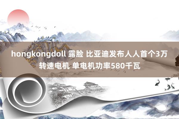 hongkongdoll 露脸 比亚迪发布人人首个3万转速电机 单电机功率580千瓦