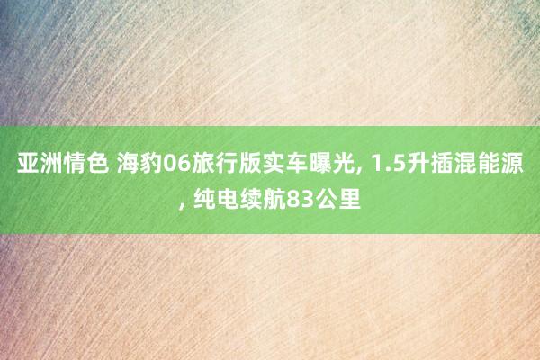 亚洲情色 海豹06旅行版实车曝光, 1.5升插混能源, 纯电续航83公里