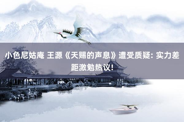 小色尼姑庵 王源《天赐的声息》遭受质疑: 实力差距激勉热议!